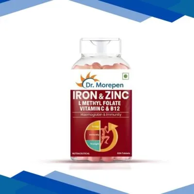 Dr. Morepen Iron & Zinc with Vitamin C & B12 Tablet 60’s