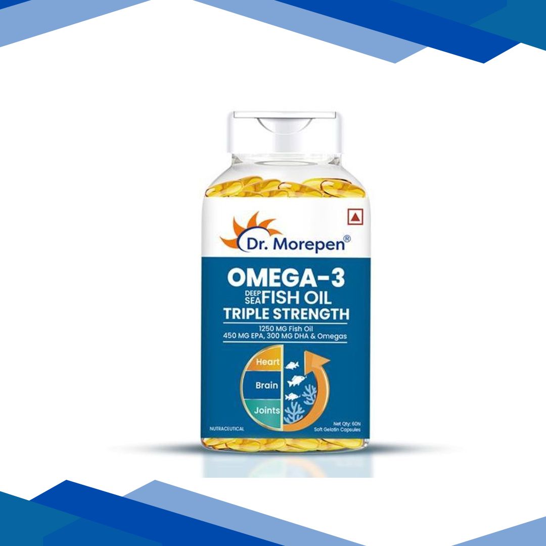 Dr. Morepen Omega 3 Deep Sea Fish Oil Triple Strength Capsule 60’s