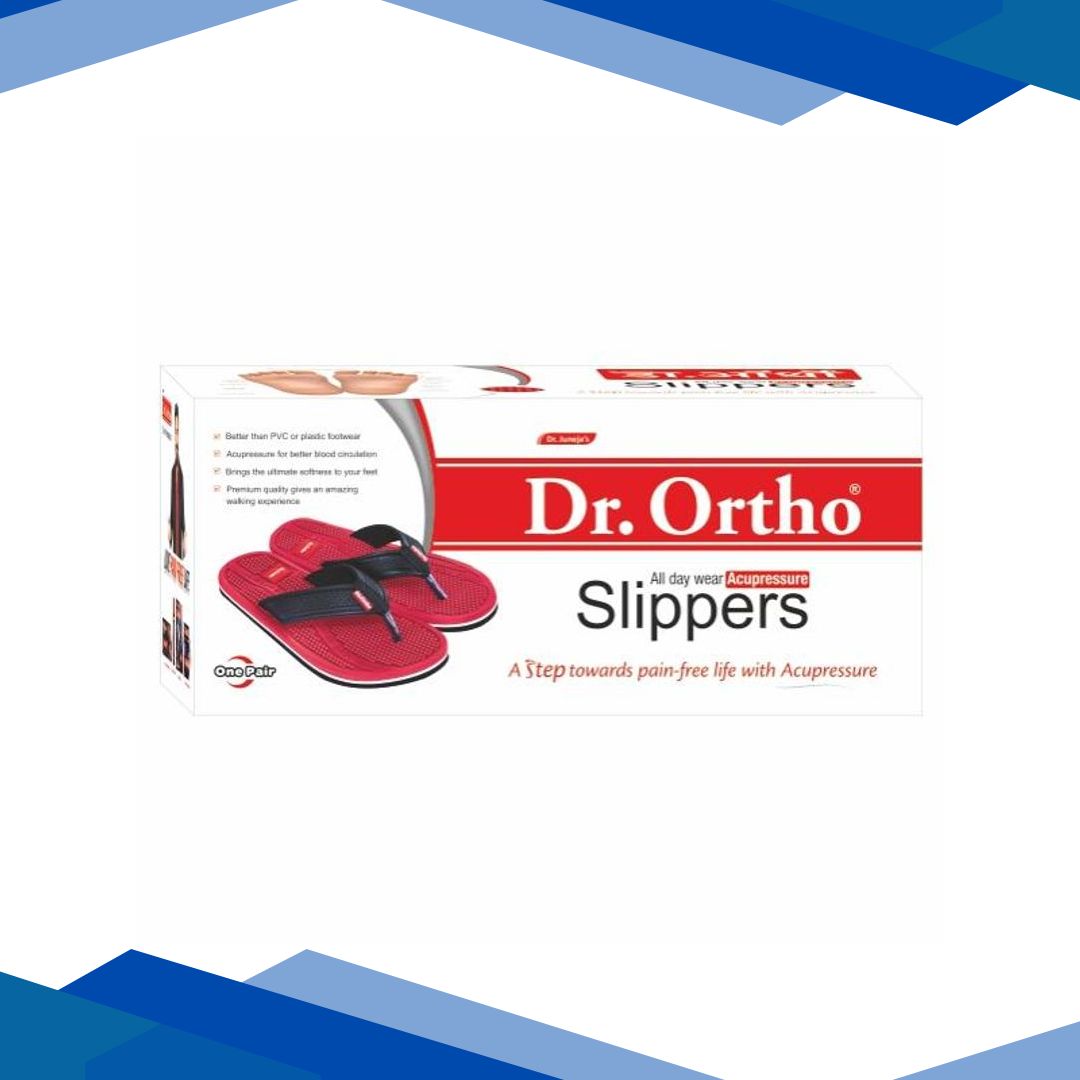 Dr. Ortho Acupressure Slippers Pair – Red UK 5