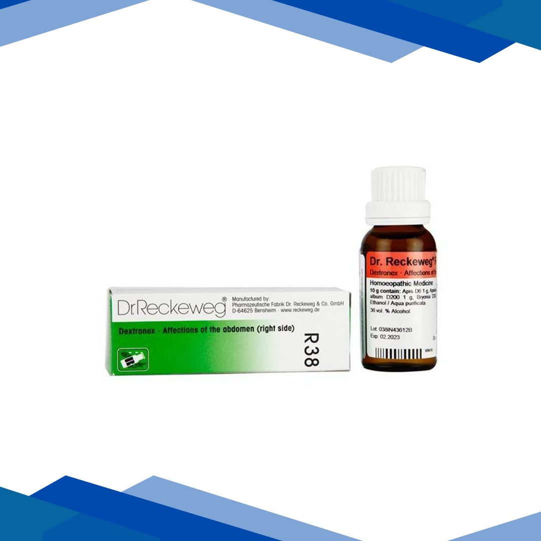 Dr. Reckeweg R38 Dextronex Affections of Abdomen (Right Side) Drops 22 ml