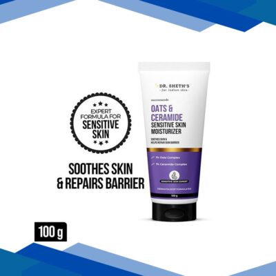 Dr. Sheth’s Oat & Ceramide Sensitive Skin Moisturizer Oil-Free 1% Oats & 1% Ceramide Complex 100 gm