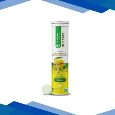 Dr. Vaidya’s Gut Care Effervescent Tablets – Nimbu Pani Flavour 15’s