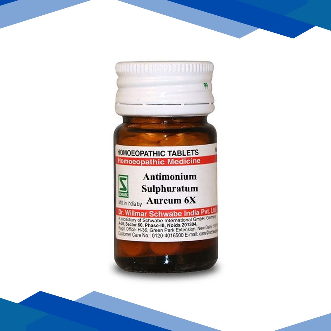 Dr.Willmar Schwabe Antimonium Sulphuratum Aureum 6X Tablet 20 gm