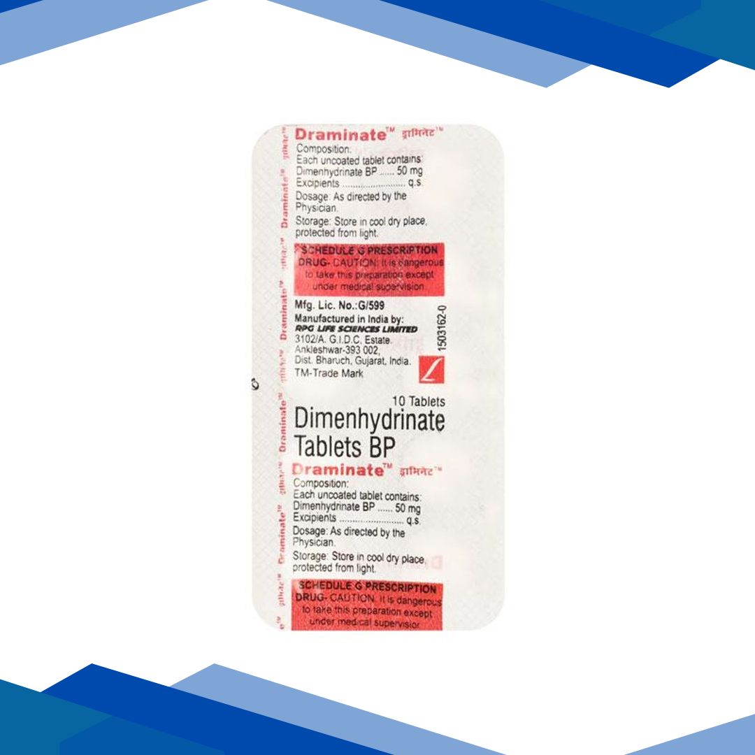 Draminate 50mg Tablet 10’S