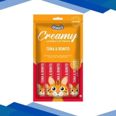 Drools Creamy Lickable Cat Treats – Tuna & Bonito (Buy 4 Get 1) 1’s