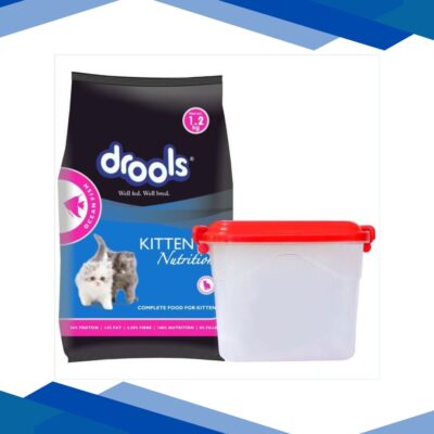 Drools Kitten(1-12 Months) Dry Cat Food, Ocean Fish with Free Container 1200 gm