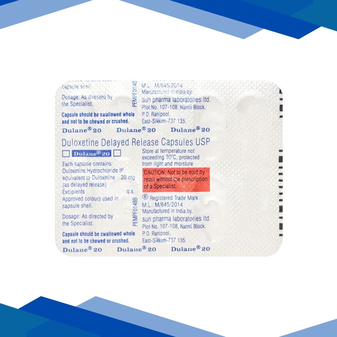 Dulane 20mg Capsule 10’S