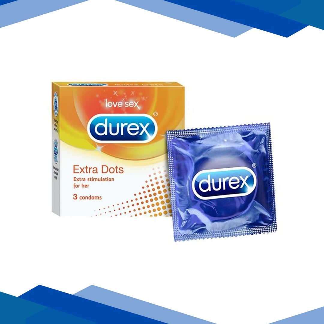 Durex Condoms – Extra Dots 3’s