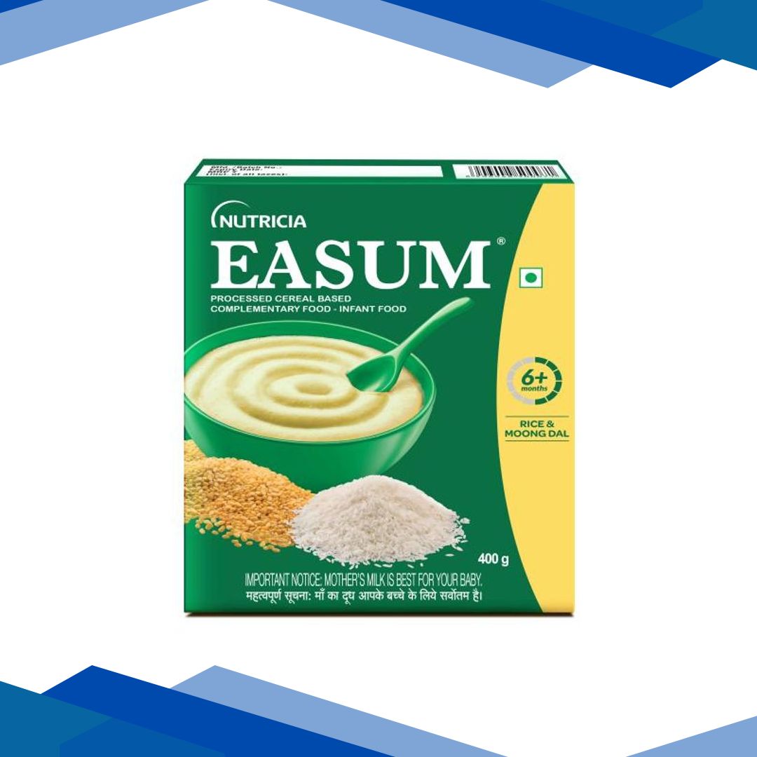 Easum Baby Cereal (6+ Months) Powder – Rice & Moong Dal 400 gm (Refill Pack)
