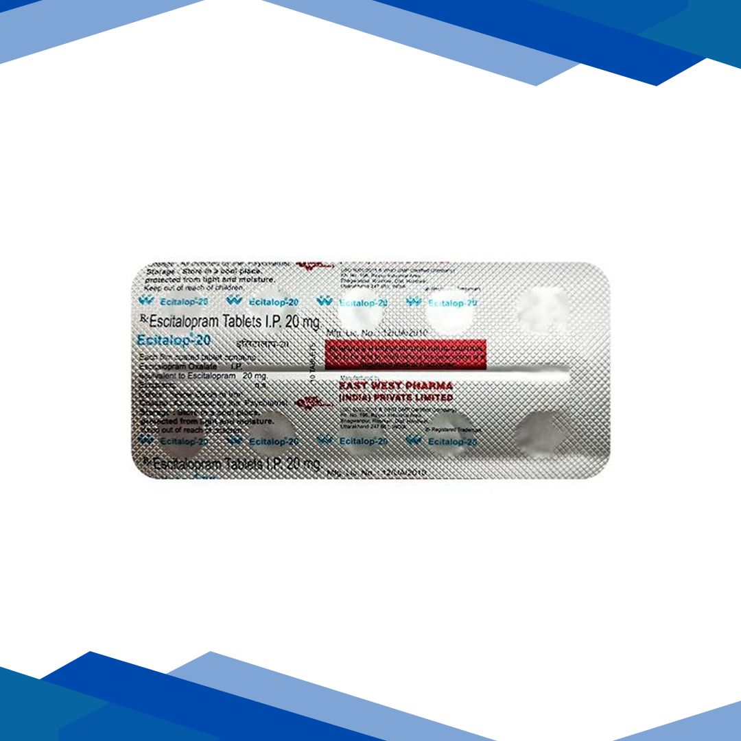 Ecitalop 20mg Tablet 10’S