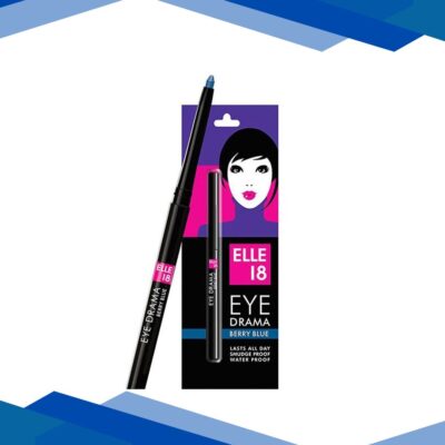 Elle18 Eye Drama Kajal, Matte Finish, Smudge proof & Water proof Kajal, Berry Blue 0.35 g