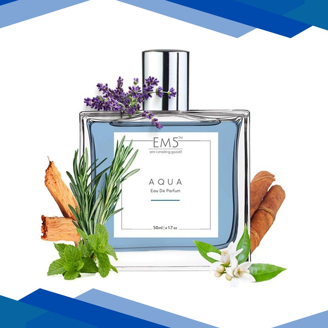 EM5 Aqua Perfume for Men – Eau De Parfum Spray, Aromatic Fresh Spicy 50 ml