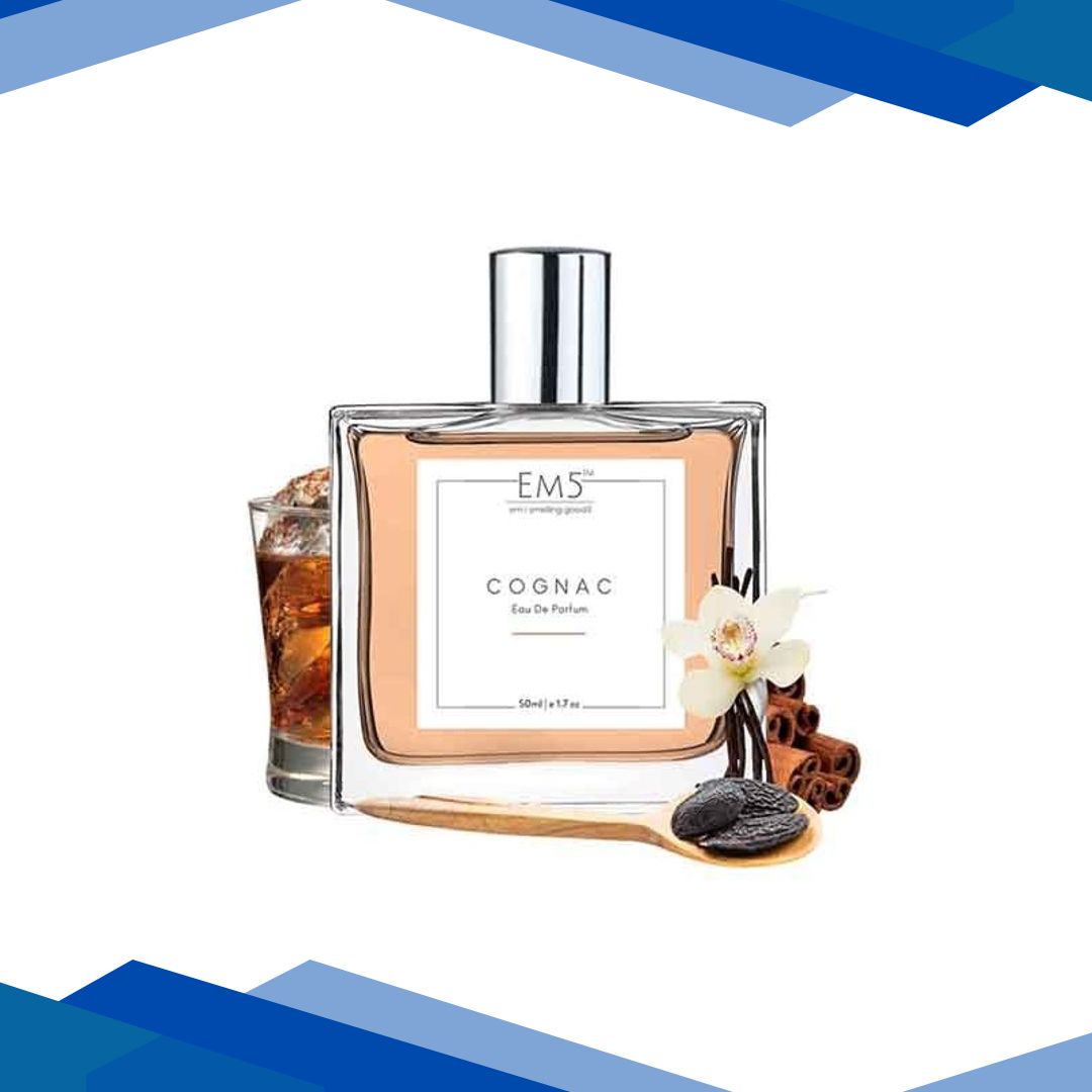 EM5 C0GNAC Unisex Perfume – Eau de Parfum Spray for Men & Women, Woody Amber Warm Spicy 50 ml