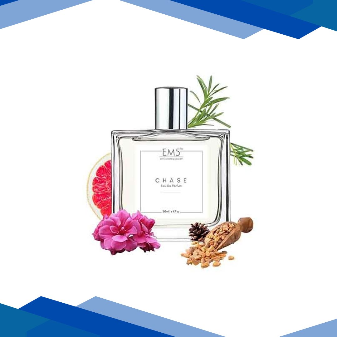 EM5 Chase Perfume for Men – Eau De Parfum Spray, Citrus Woody Spicy 50 ml