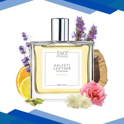 EM5 Halfeti leather Unisex Eau de Parfum Perfume Spray for Men & Women – Warm Spicy Smoky Leather 50 ml