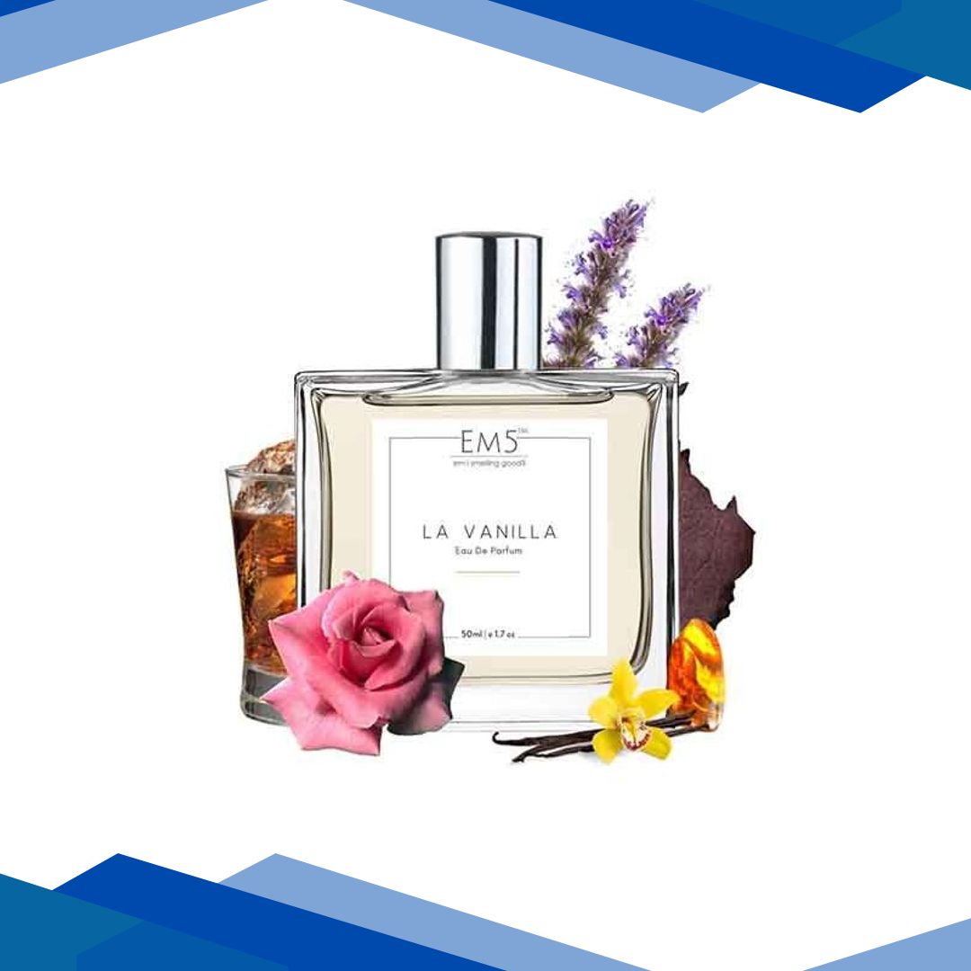 EM5 La-Vanilla Perfume for Women – Eau De Parfum Spray, Vanilla Warm Spicy 50 ml