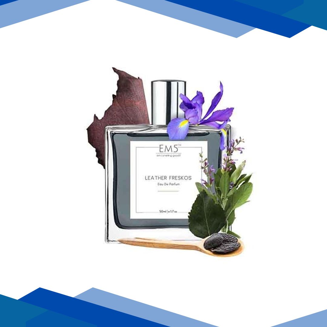 EM5 Leather Freskos Unisex Perfume – Eau De Parfum Spray for Men & Women, Fresh Spicy Leather 50 ml