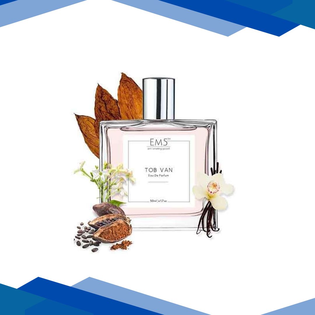 EM5 Tob Van Unisex Perfume – Eau De Parfum Spray for Men & Women, Tobacco Vanilla Warm Spicy 50 ml