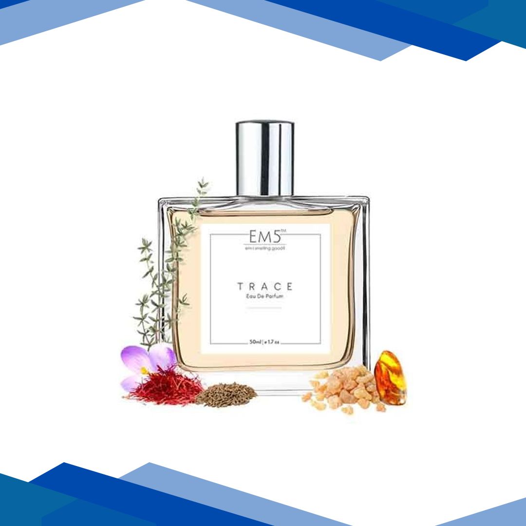 EM5 Trace Unisex Perfume – Eau de Parfum (EDP) Spray for Men & Women, Leather Animalic Warm Spicy 50 ml