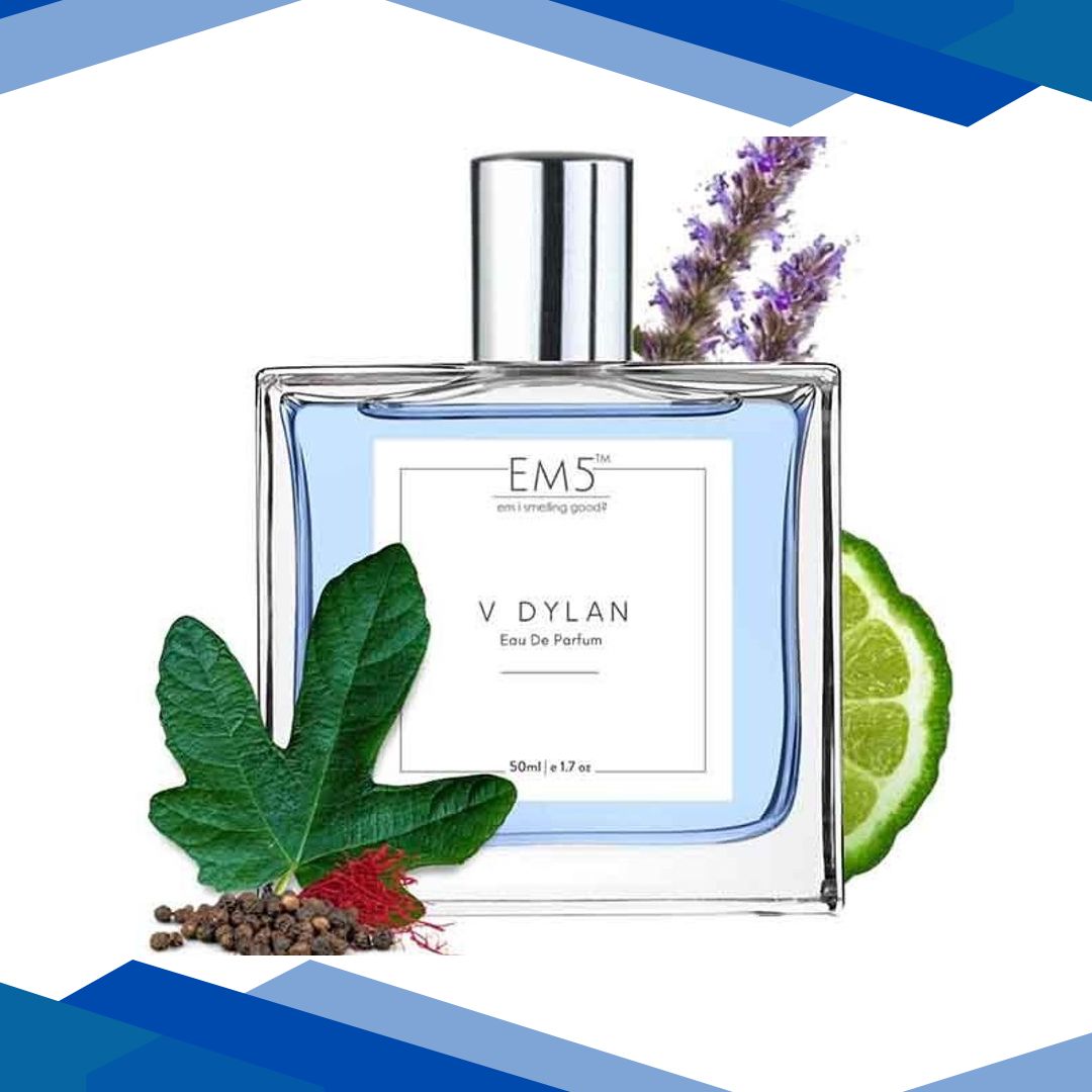 EM5 V Dylan Perfume for Men – Eau De Parfum Spray, Aromatic Woody Fresh 50 ml