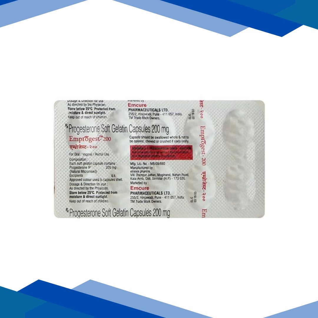 Emprogest 200mg Capsule 10’S