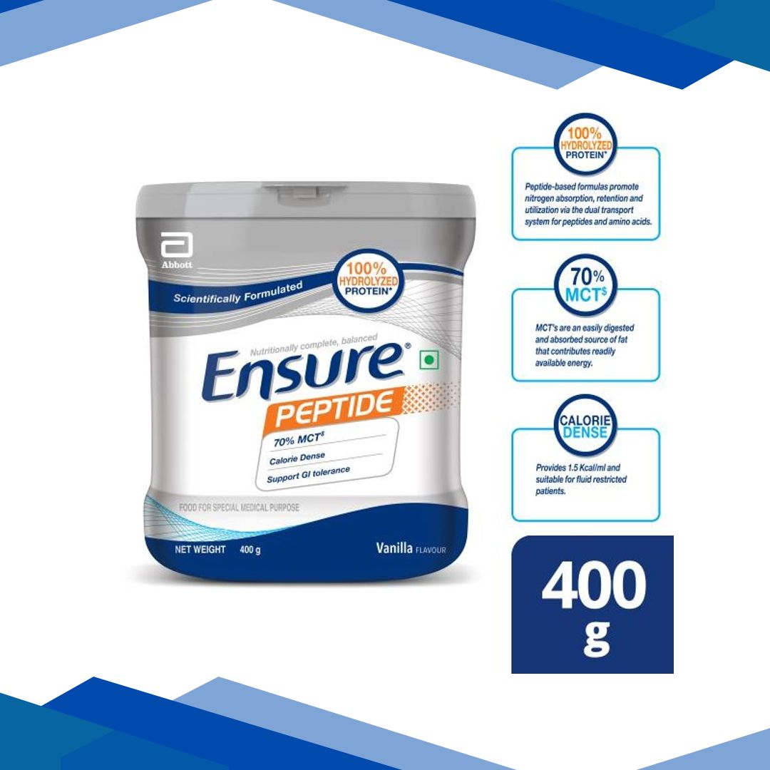 Ensure Peptide Powder – Vanilla Flavour 400 gm (Pet Jar)