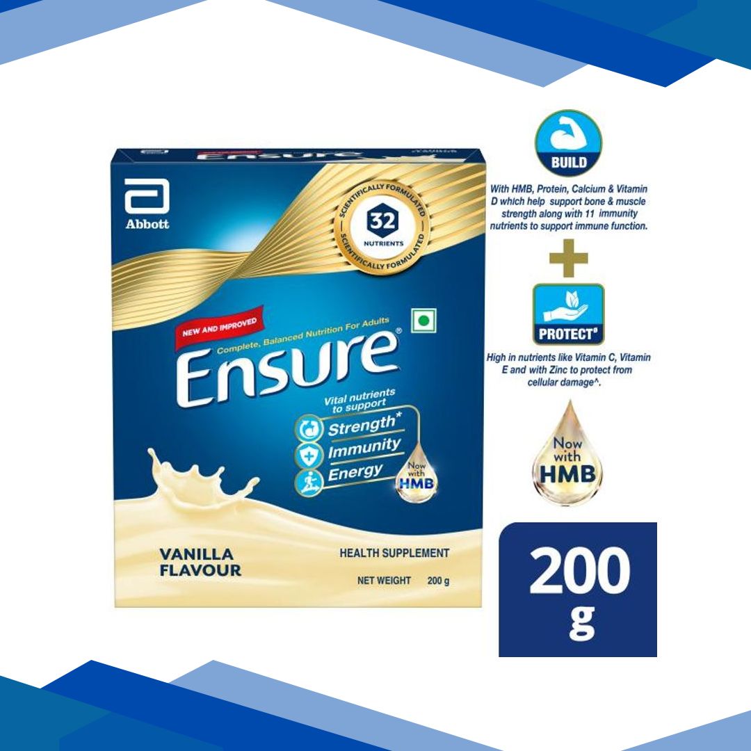Ensure Powder – Vanilla Flavour 200 gm (Refill Pack)