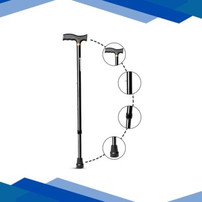 Entros Height Adjustable Walking Stick – Black (KL920L)