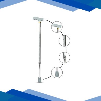 Entros Height Adjustable Walking Stick – Silver (KL920L)