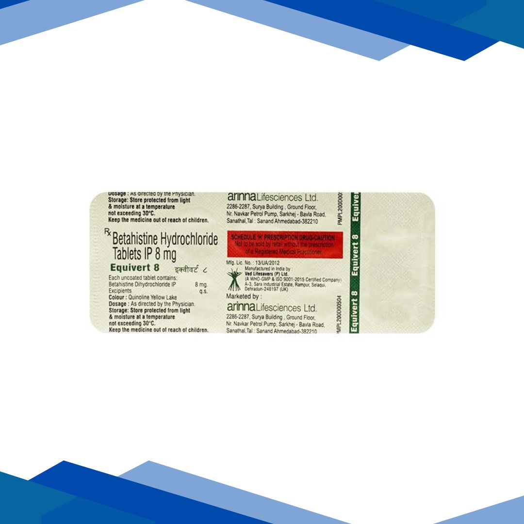 EQUIVERT 8mg Tablet 10’s