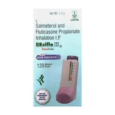 ESIFLO 125 WITH DOSE INDICATOR 120md Transhaler 7.3g
