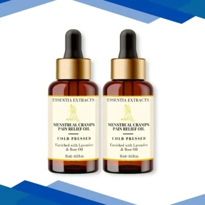 Essentia Extracts Cold Pressed Menstrual Cramp Pain Relief Oil (Pack of 2 x 15 ml) 1’s