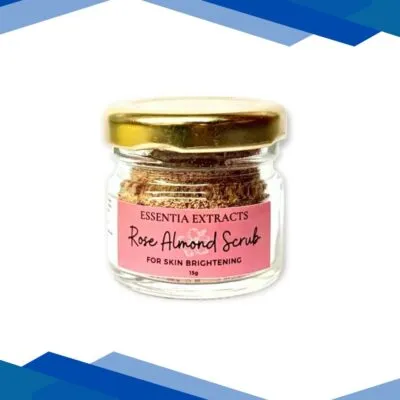 Essentia Extracts Face & Body Brightening Scrub – Rose Almond 15 gm