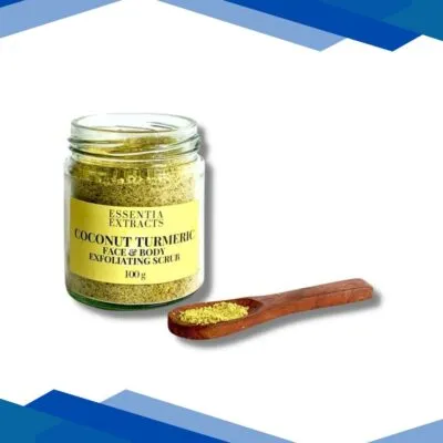 Essentia Extracts Face & Body Exfoliating Scrub – Coconut & Turmeric 100 gm