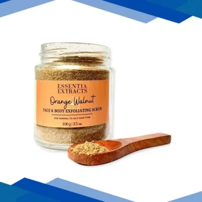 Essentia Extracts Face & Body Exfoliating Scrub – Orange Walnut 100 gm