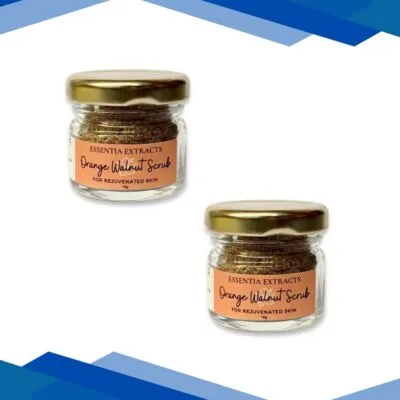 Essentia Extracts Face & Body Exfoliating Scrub – Orange Walnut (Pack of 2 x 15 gm) 1’s