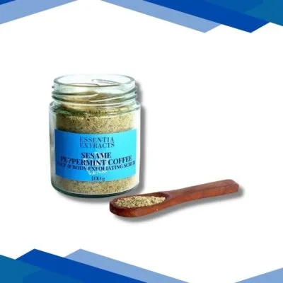 Essentia Extracts Face & Body Exfoliating Scrub – Sesame,Peppermint & Coffee 100 gm