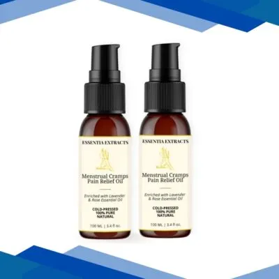Essentia Extracts Pure Cold Pressed Menstrual Cramp Pain Relief Oil (Pack of 2 x 100 ml) 1’s