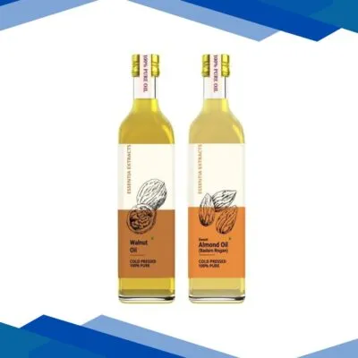 Essentia Extracts Pure Cold Pressed Oil Combo (Walnut 100 ml + Sweet Almond 100 ml) 1’s