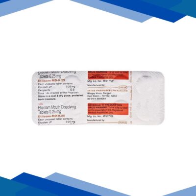 Etilaam MD 0.25mg Tablet 10’S