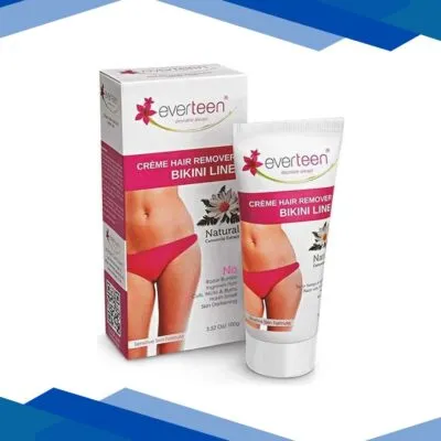 Everteen Bikini Line Hair Remover Creme – Natural Camomile Extract Sensitive Skin Formula for Women 100gm