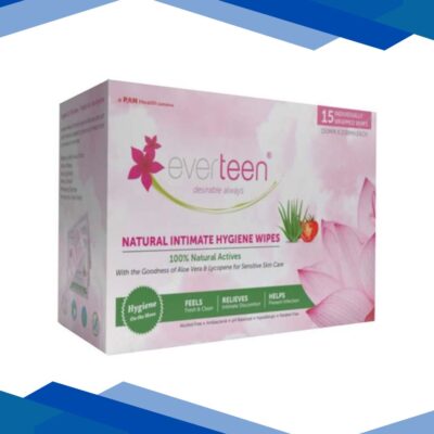 everteen Feminine Intimate Hygiene Wipes for Women – 1 Pack (15 Individually Wrapped Wipes) 1’s