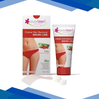 everteen SILKY Bikini Line Hair Remover Creme with Cranberry and Cucumber 50 gm