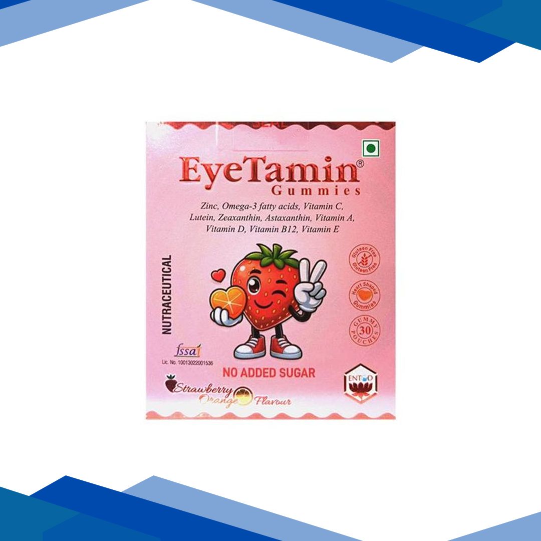 EYETAMIN STRAWBERRY & ORANGE FLAVOUR NO ADDED SUGAR Gummies 30’s