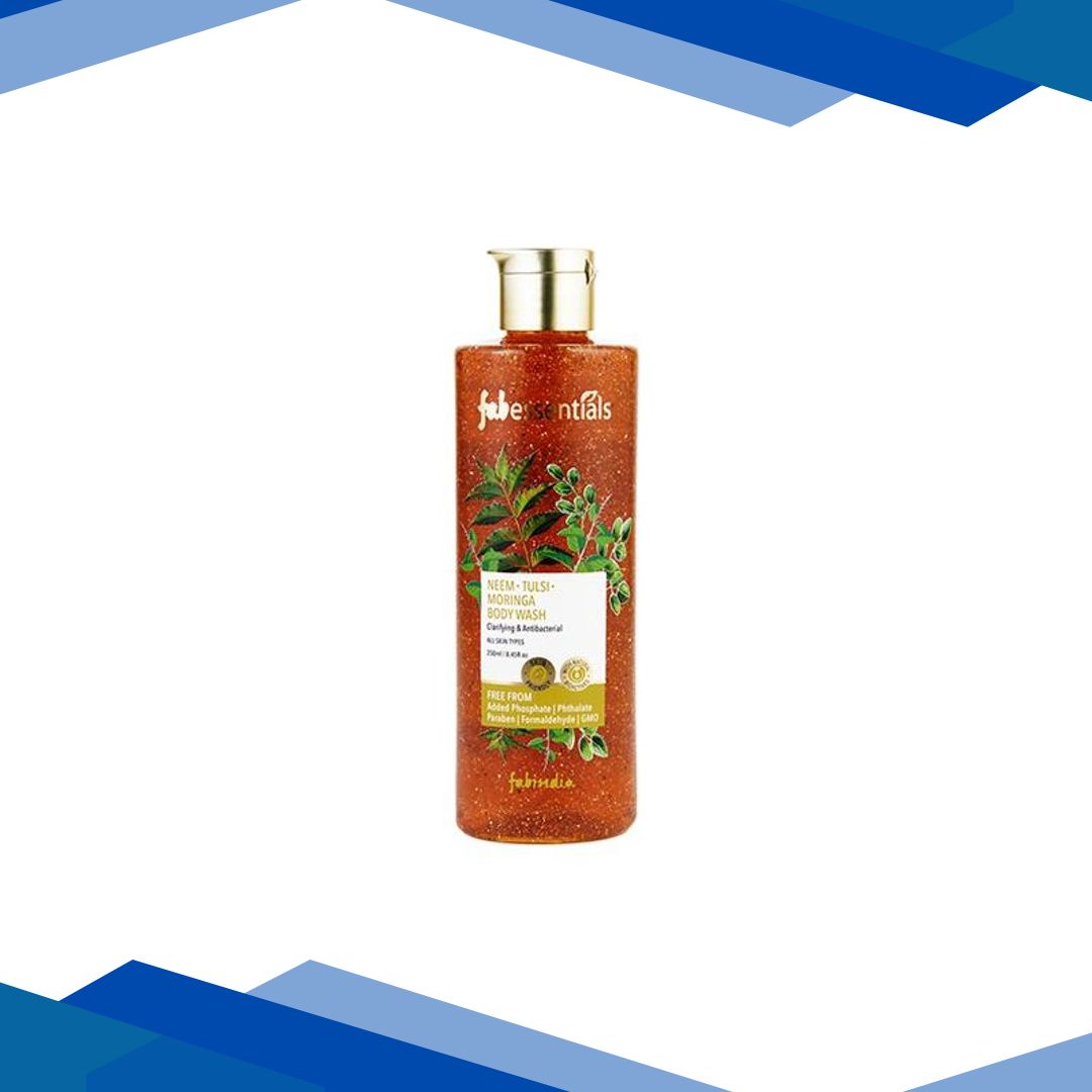 Fabessentials Neem Tulsi Moringa Body Wash With The Goodness Of Apricot Seed and Walnut Shells 250 ml