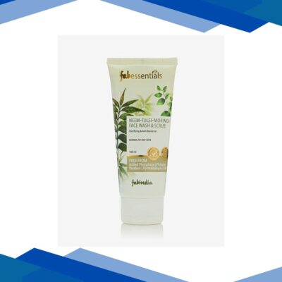 Fabessentials Neem Tulsi Moringa Face Wash & Scrub 100 ml