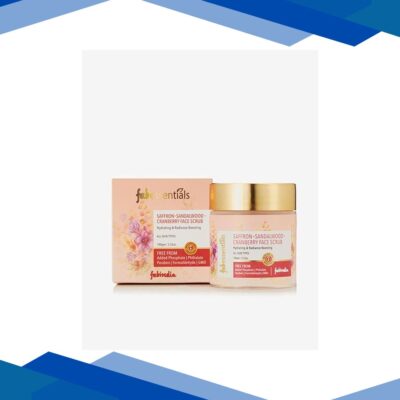Fabessentials Saffron Sandalwood Cranberry Face Scrub 100 gm