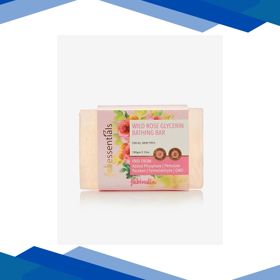 Fabessentials Wild Rose Glycerin Bathing Bar 100 gm