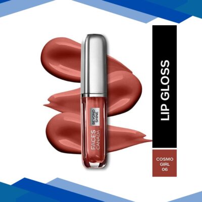 Faces Canada Beyond Shine Lip Gloss – Cosmo Girl 06, Lightweight, Non-Sticky, Hydrating 3 ml