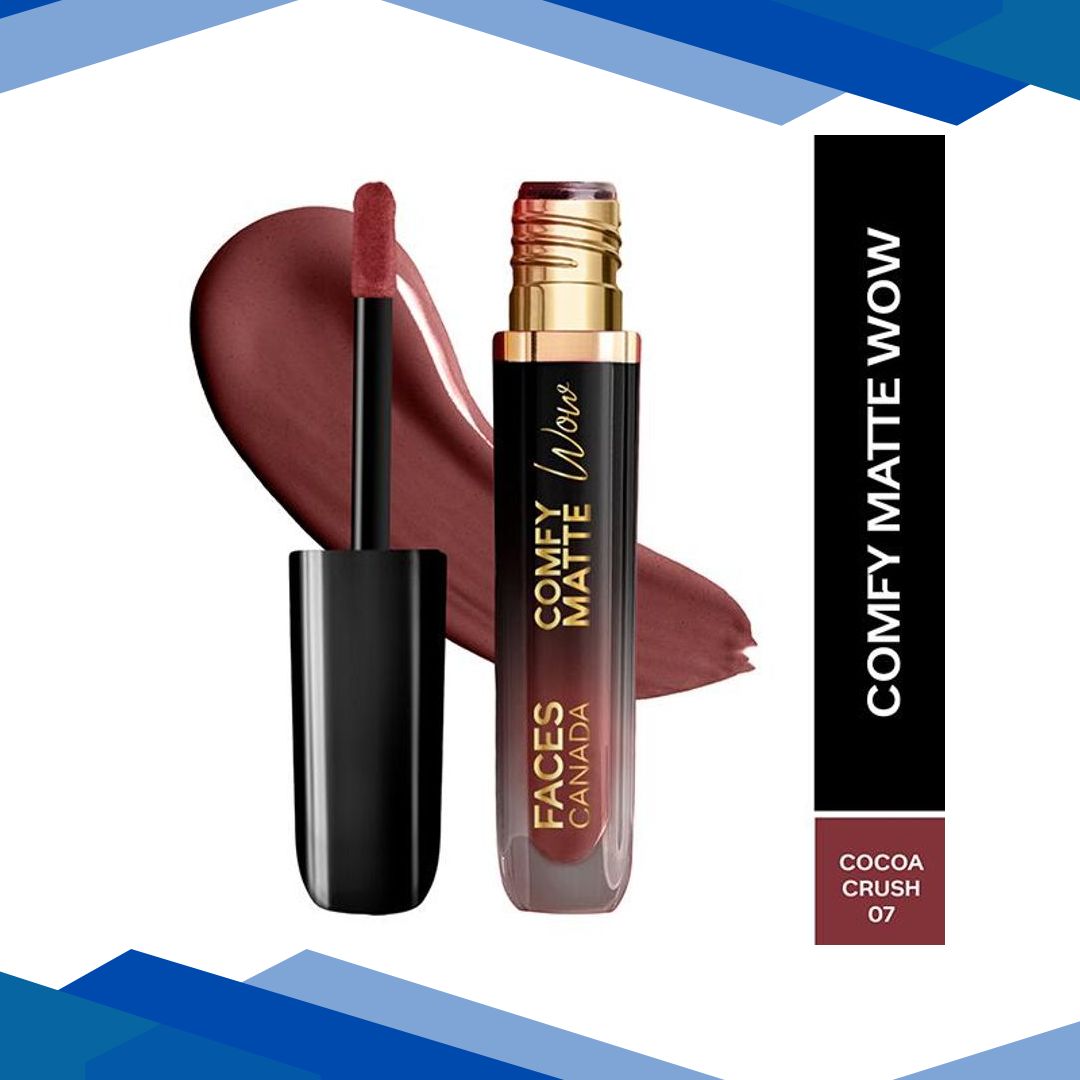 Faces Canada Comfy Matte Wow Liquid Lipstick – Cocoa Crush 07 3.8 ml